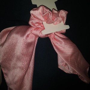 pink flannel hair tie